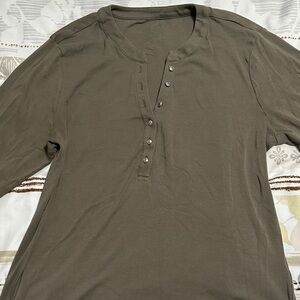 Calvin Klein Olive Green Long Sleeve Tee